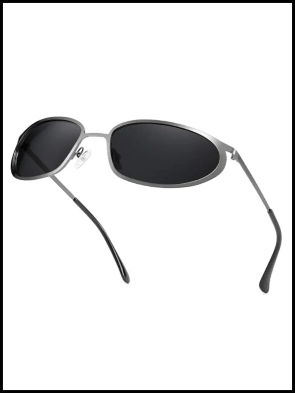 Polarized UV400 Metal Frame Sunglasses Y2K Sci-Fi Cosplay